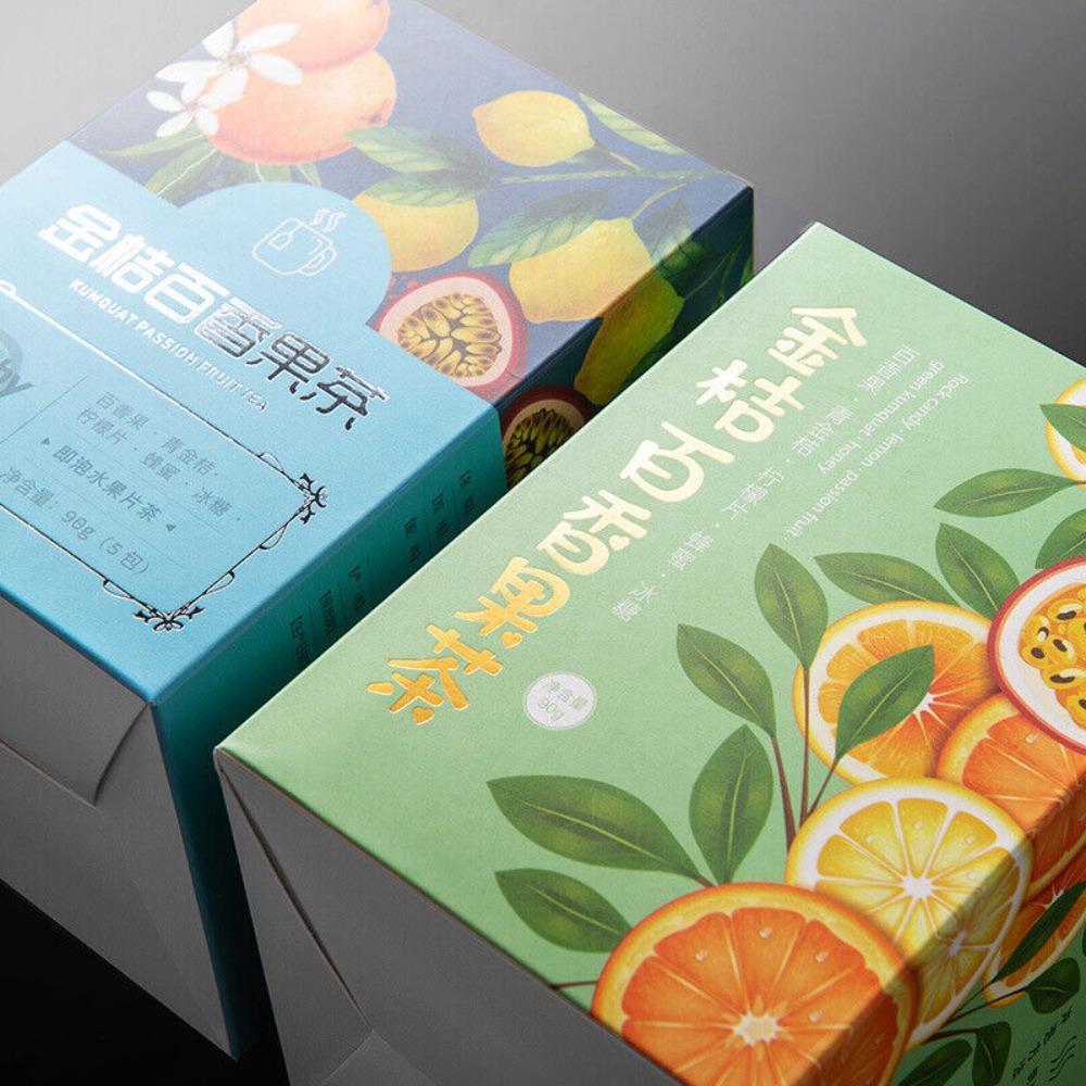 Gefriergetrockneter Zitrus-Passionsfrucht-Honigtee mit Zitronenscheiben Floraler Fruchttee