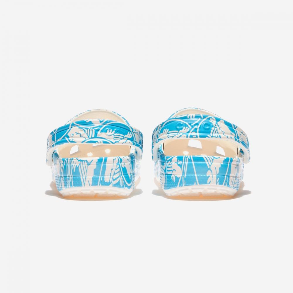 Crocs Classic Duke Print Clogs Crs210003 Venetian Blue