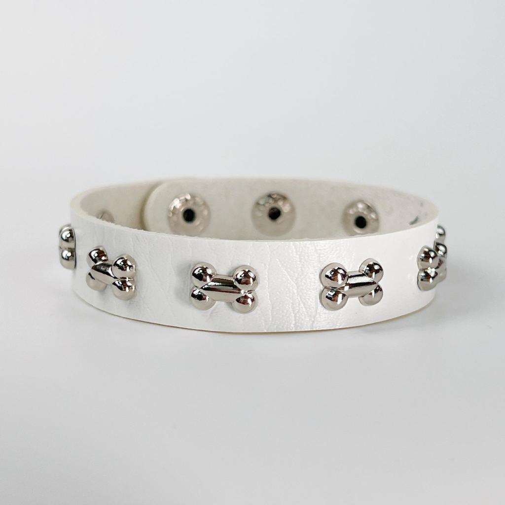Punk Style American Street Leather Bracelet with Cute Niche Design