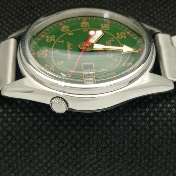 USED VINTAGE SEIKO 5 AUTOMATIC 7009A JAPAN MENS D/D GREEN WATCH 621c-a415302-2 SKU621c-a415302