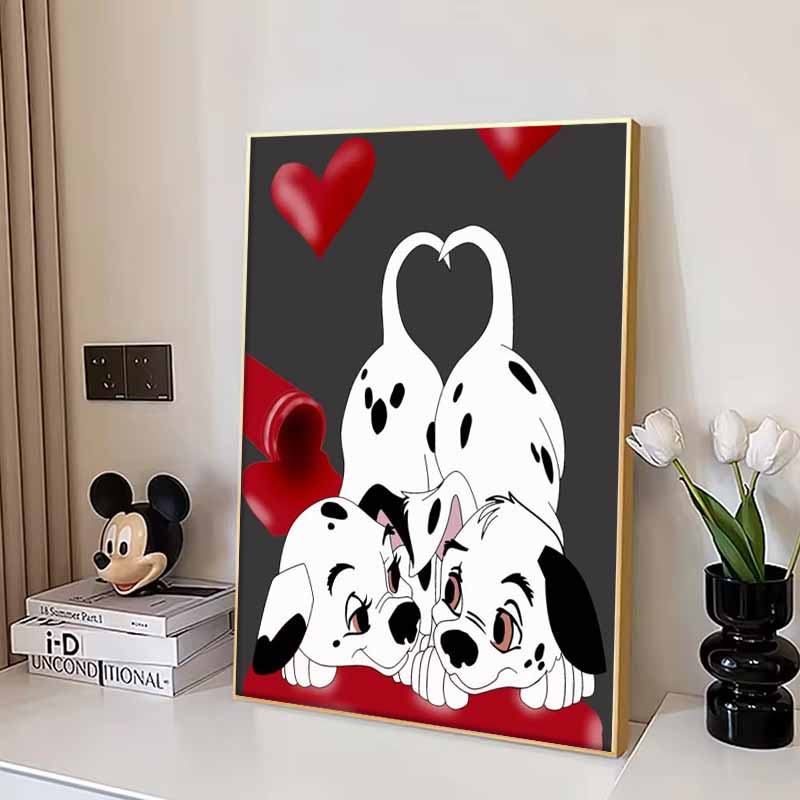Disney Diamond Painting Set Loyal Dog Dalmatian Heart Embroidery Wall Decoration DIY Set Gift Handmade Crystal 5D Diamond
