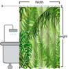 Frond Bathing Curtain Bathroom Nordic Green Leaf Shower Curtain Waterproof With 12 Hooks Home Deco