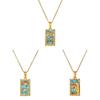 Vintage Stainless Steel Geometric Necklace With Cross Element And Multilayer Chain For Unisex