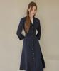 Julie And Kara 26Ss Calla139 Shebigins Joe Tweed Dress Navy