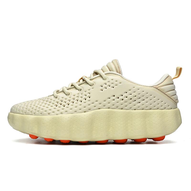 FEETIX   Men s Comfortable Casual Sneakers with Foot Sensing Massage Technology Women s Sports Breathable Lightweight Training Shoes 36 бежевый