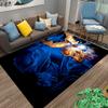 Cool Blue Lightning Combat Hero Carpet Suitable for use as an anti-slip game mat for living room and bedroom sofas