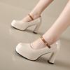 Designer Platform Women Pumps Fashion Shallow Buckle High Heels 2025 New Spring Autumn Ladies Wedding Party Shoes Plus Size 43