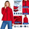 Veste Softshell Femme Rouge 300 g/m² – Coupe-Vent et Résistante à la Pluie - Taille : M - Rouge