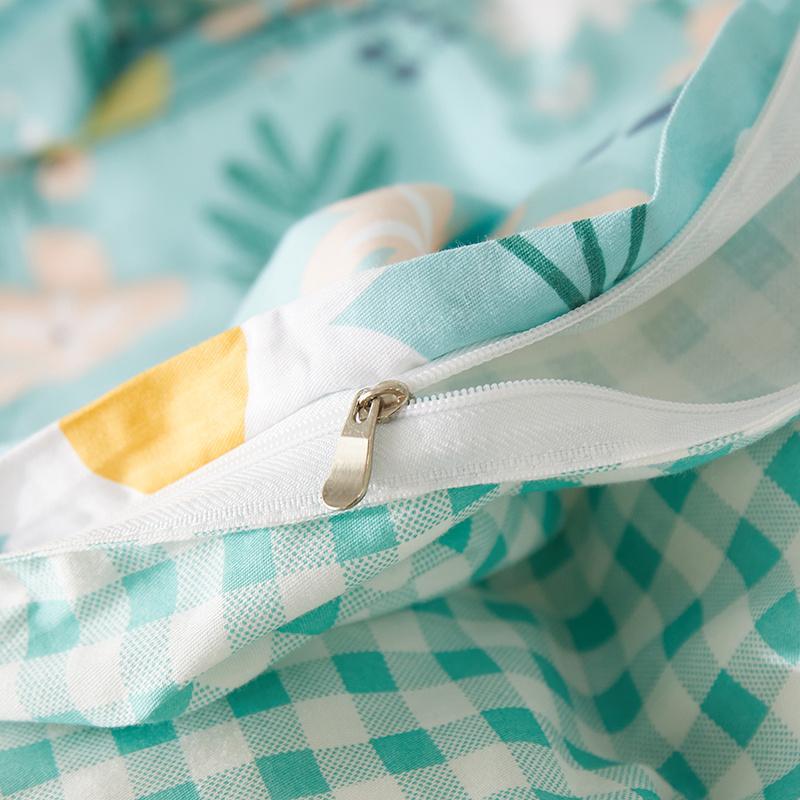 Fresh Floral Duvet Cover Set 100% Cotton Garden Style Pattern Queen Size Bedding Set Quilt Cover with Pillowcases for All Season