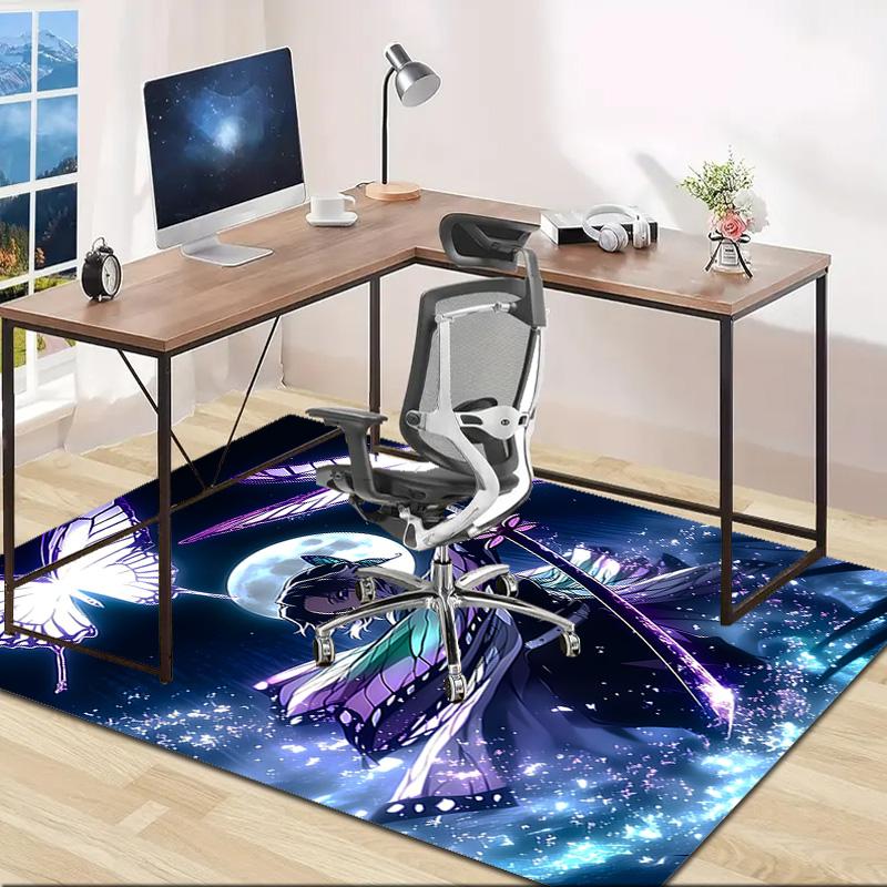 Kochou Shinobu Design Area Rug - Non-Slip, Soft & Cozy Floor Mat for Living Room, Bedroom, Office - Indoor/Outdoor Decorative Carpet