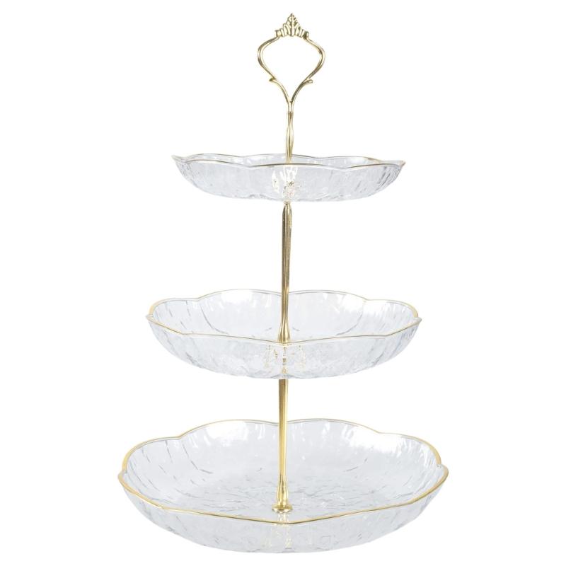 Multipurpose Dessert Serving Rack Enhances Table Display Stand Plastic Texture for Snacks Cake and Fruit Arrangements