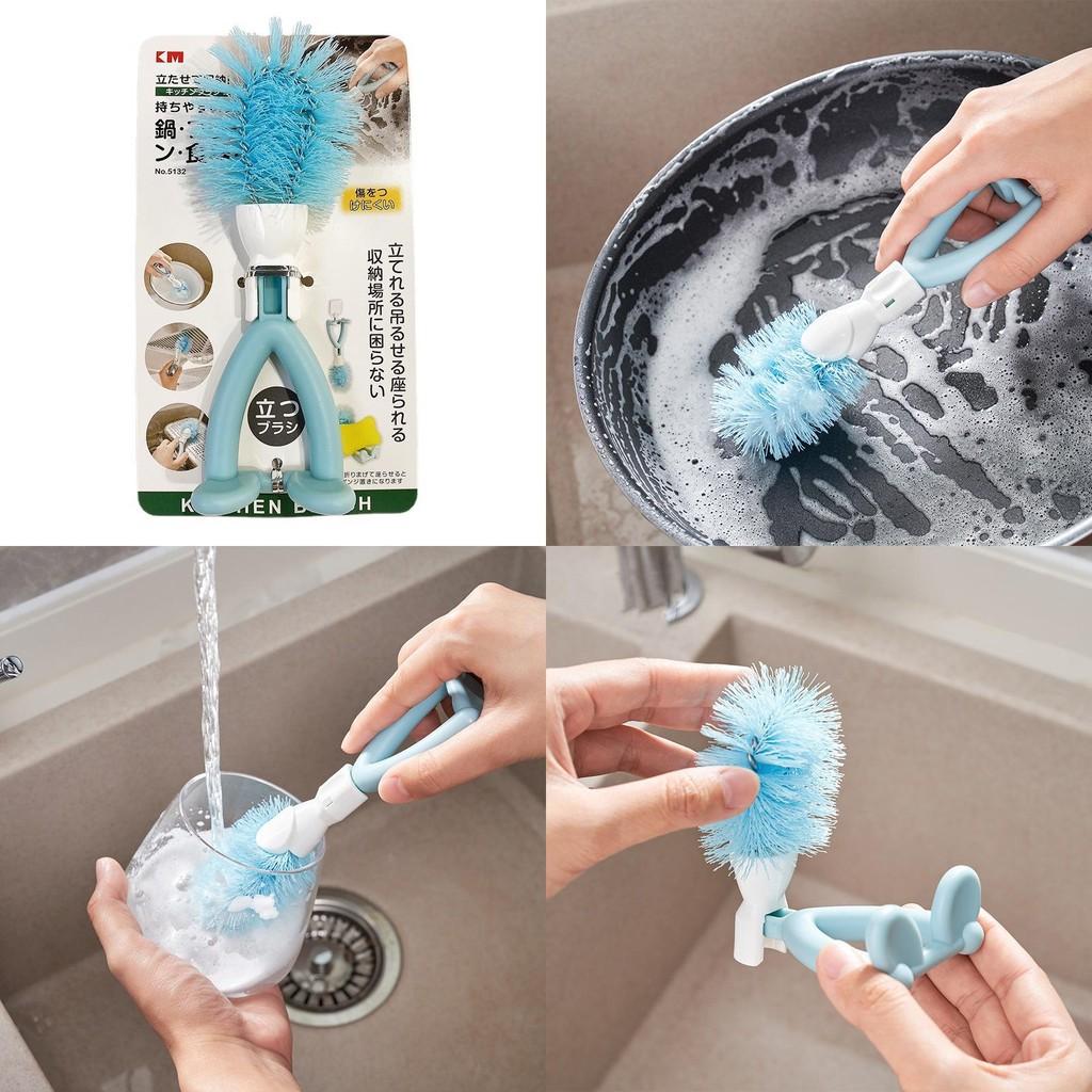 Kitchen Cleaning Brush With Plastic Material For Pots And Dishware