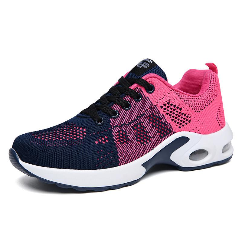 Korean Style Plus Size Women's Mesh Fly-Knit Sneakers - Versatile & Comfortable Casual Shoes