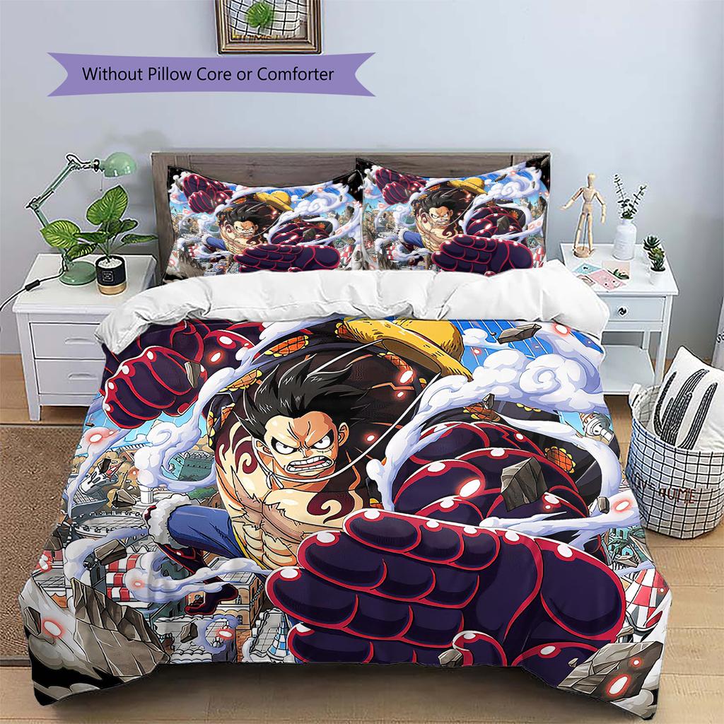 Cartoon Pattern Bedding Quilt Set Quilt Cover Pillowcase Home Decoration Birthday Gift (1 * Duvet Cover + 2 * Pillowcase, Without Core)
