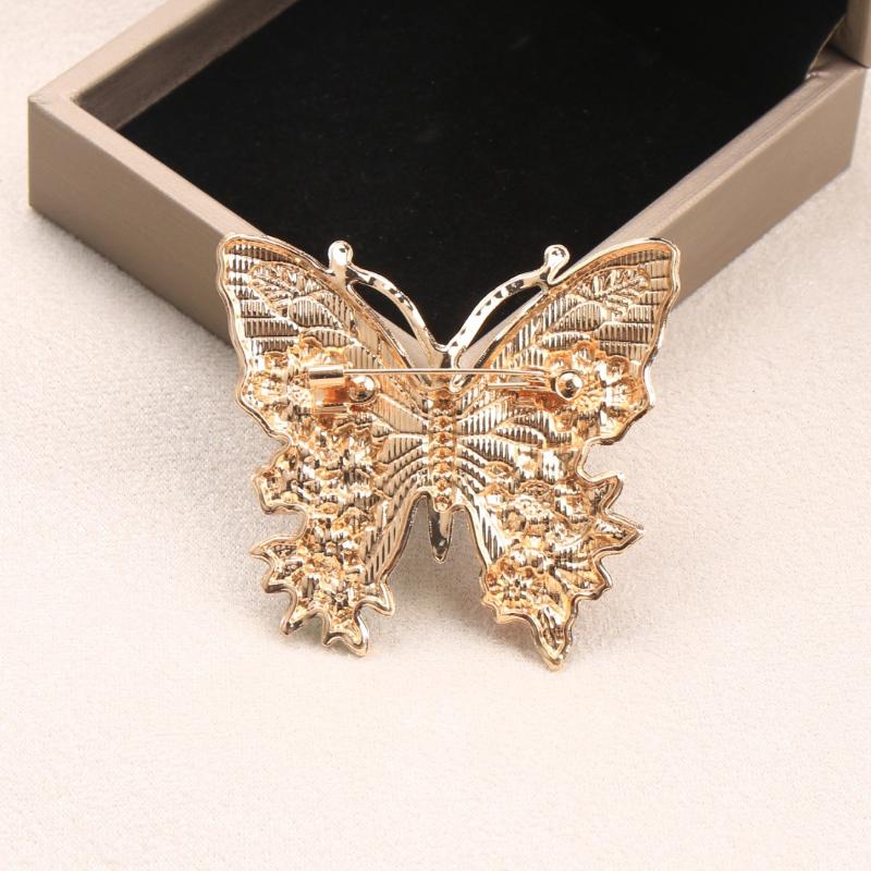 1Pcs Colorful Beautiful Insects Brooch Vintage Big Flower Butterfly Brooches For Women'S Clothes Pins Gifts