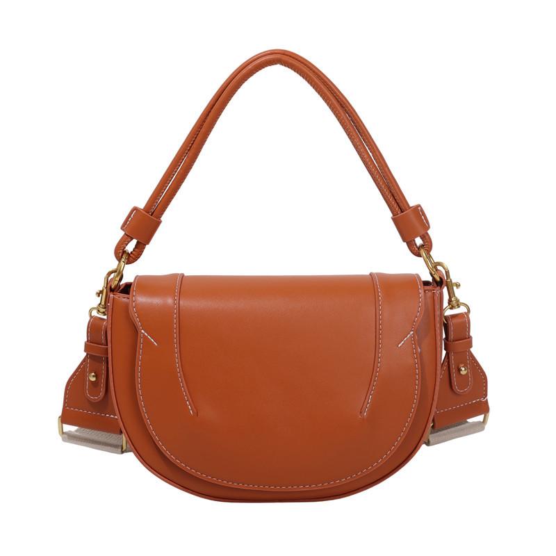 Saddle Bag A Niche Hand-held Fashionable Shoulder Bag with A Slanted Design