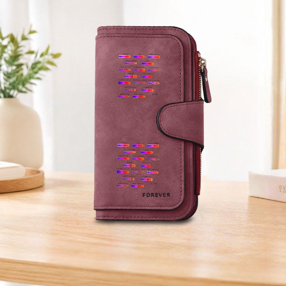 Wave Pattern Trendy Long Zipper Wallet, Large-capacity Card Holder, Unisex Clutch Bag, Stylish Zippered Coin Purse, Suitable for Daily Use, a Great