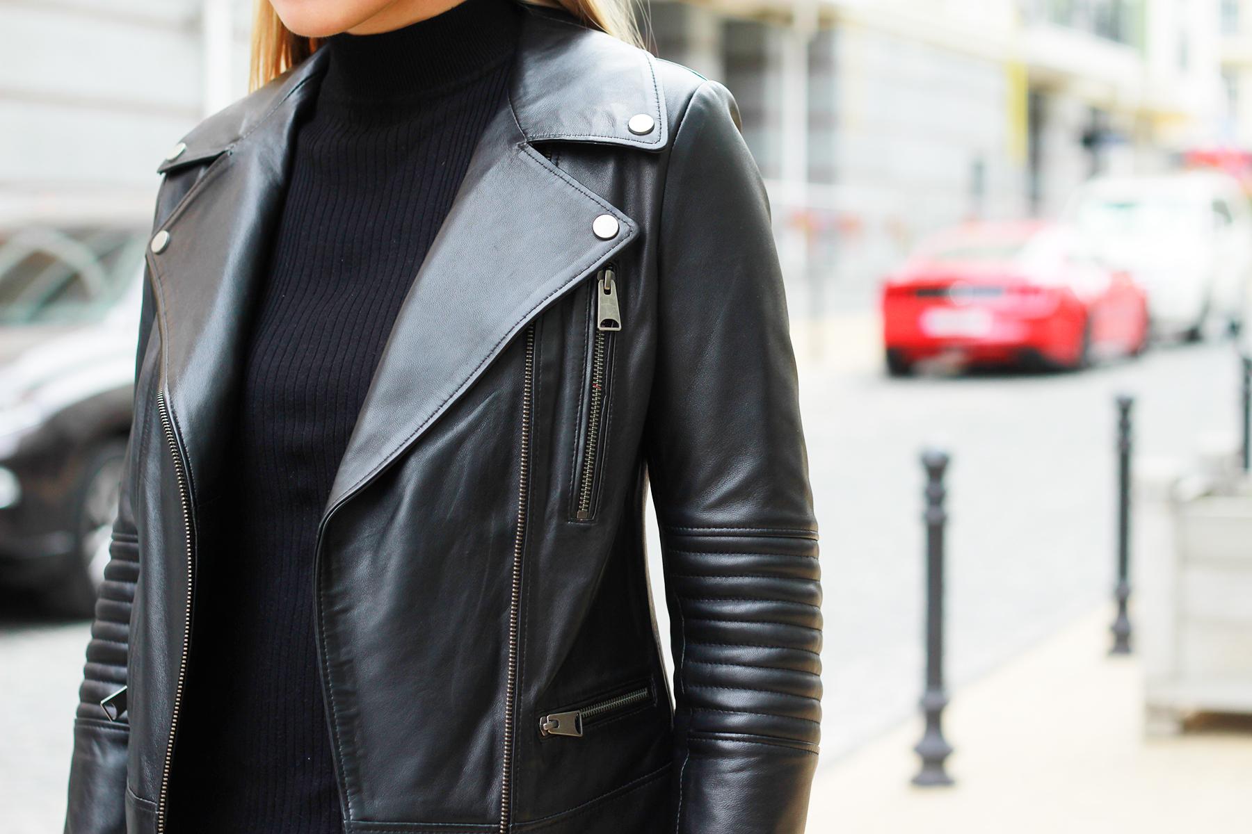 

Vivamood Кожаная женская куртка из овчины XS чёрный