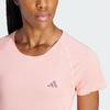 Adidas Adizero Comfortable and Lightweight Pullover with Letter Logo Print Short Sleeve T-Shirt Women Tops Pink IW3216
