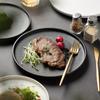 Ceramic Western Dish Flat Storage Tray Kitchen Organizer Steak Plate  Dinner