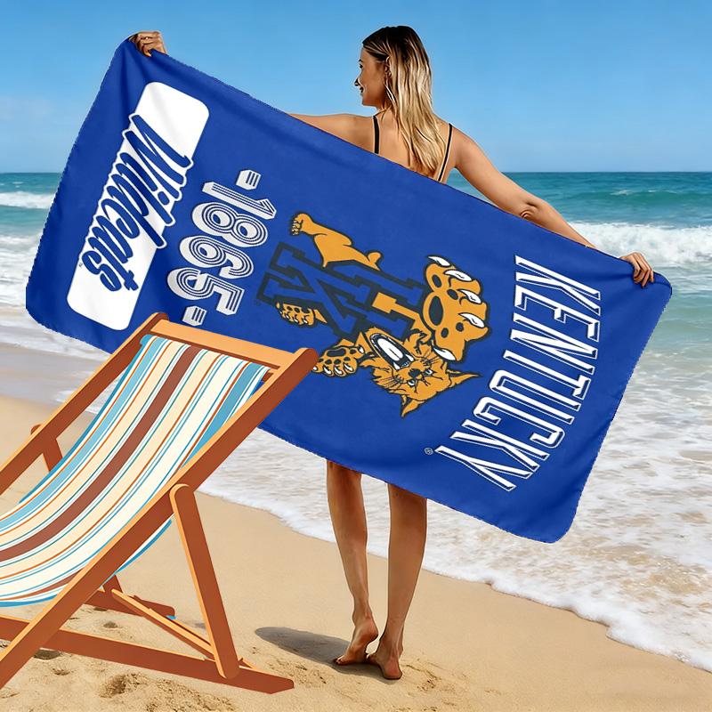 Kentucky Wildcats Druck Strandtuch, Großes Weiches Schnelltrocknendes Handtuch für Strand Camping Schwimmen