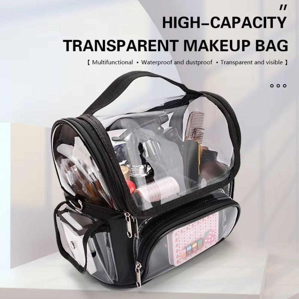 Waterproof Ladies Makeup Handbag Adjustable Strap Makeup Tools Organizer Skincare