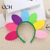 Colorful Sun Flower Decor Headband Elastic Design Kids Versatile Headwear Hairband Christmas Makeup Daily Party Hair Accessories Boy Themed