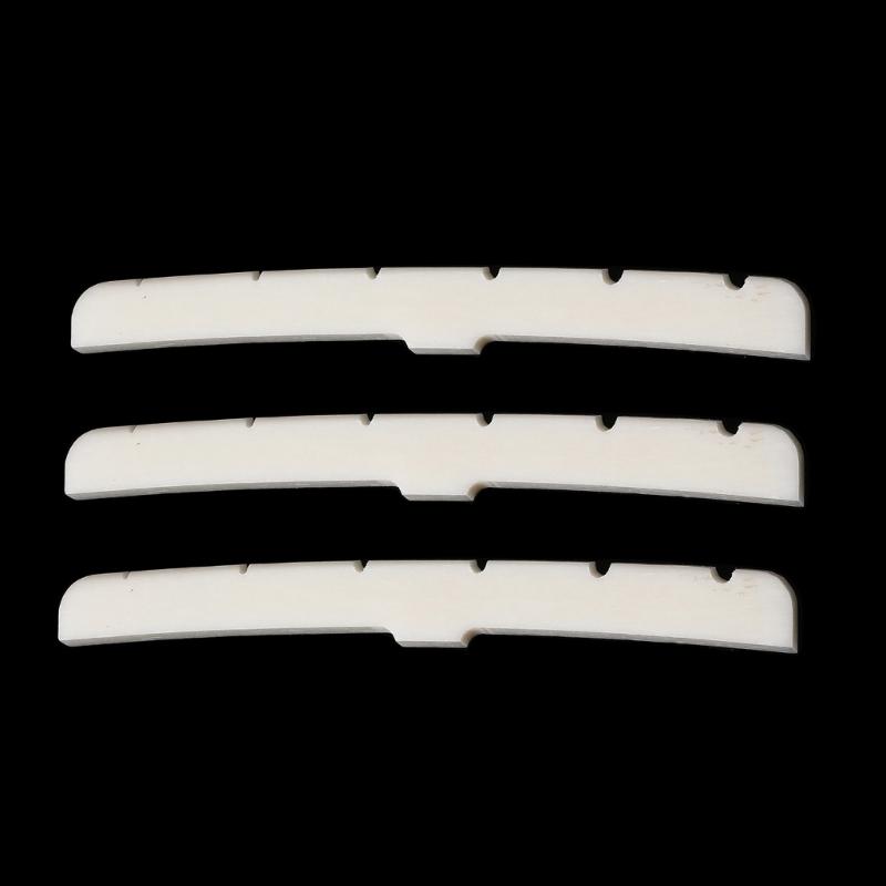 Slotted Guitar Bone Nut Up Saddles Vintage Modern Style Electric Guitar 6 String Pre-Slotted Nut Replacement Parts