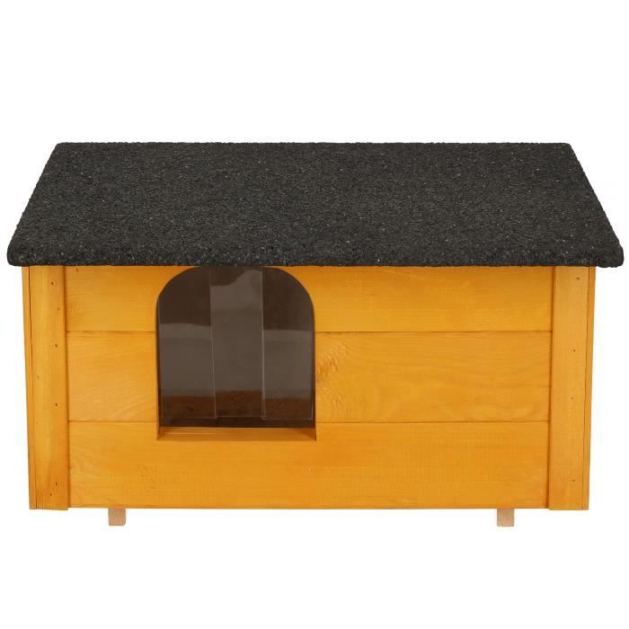 SPRINGOS® Maison pour chats, chiens en bois 39 x 54 x 30 cm