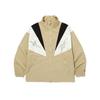 Reebok Twin Vector Color Block Stand Collar Windbreaker Comfortable Breathable Full Zip Jacket Unisex Jacket Beige REJU4EJ39I2