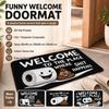Funny Welcome Poop Door Mat 2D Flat Printed Felt Polyester Composite Front Entry Rug Humor Indoor Floor Mat Anti-Slip