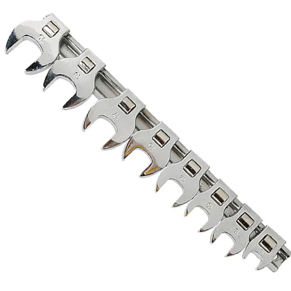 8Pcs Replaceable Open End Spanner 10 To 19mm L-shaped Wrench Portable Wrench Replacement Head