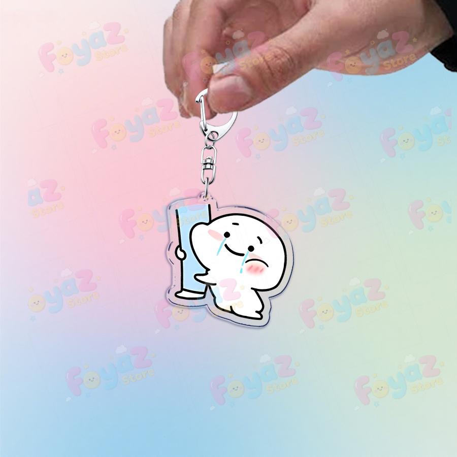 

Cute Cartoon Kawaii Keychain Accessories Bag Charms Obedient Baby Cute Bun Keyrings Jewelry Womens Freinds Gift