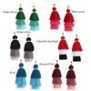 Bohemian Multilayer Tassel Earrings 3 Layered Colorful Fringe Dangle Drop Earrings Women Jewelry