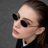 Vintage Oval Sunglasses Men Metal Small Frame Sun Glasses Women Retro 90s Style Eyewear Classic Streetwear Shades Goggles New