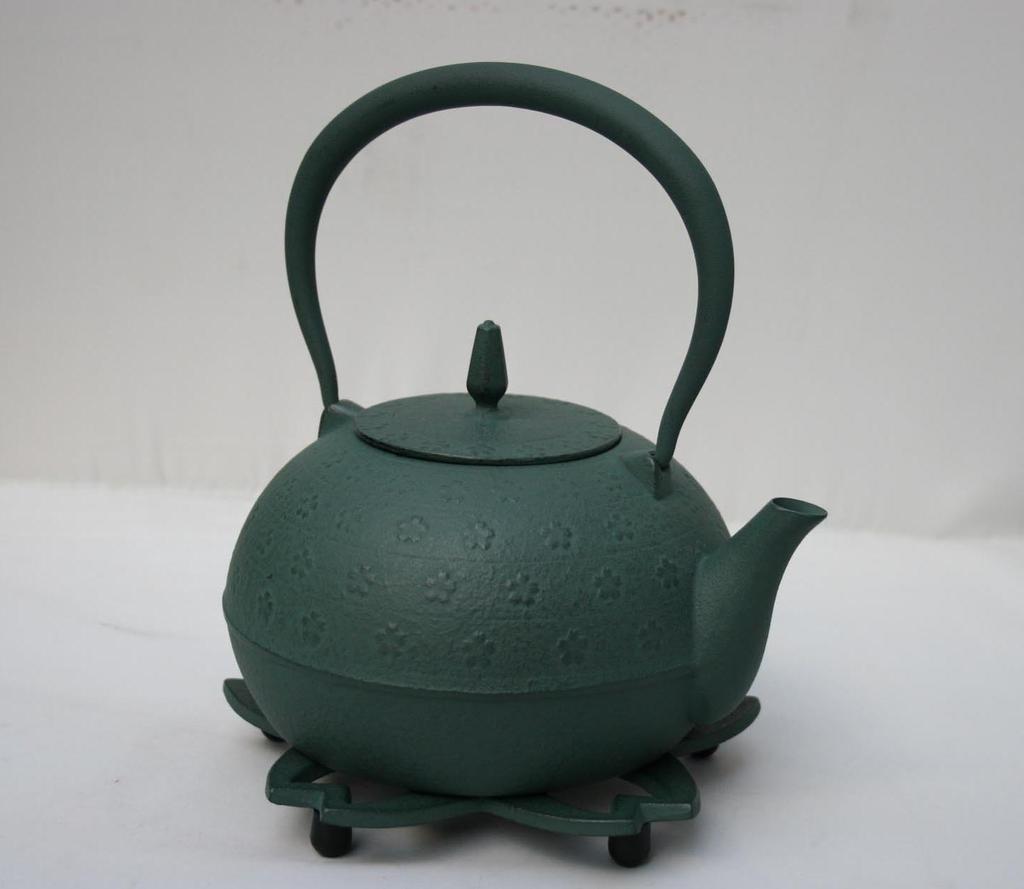 Ikenaga Iron Works Kettle Layer for Iron Kettle Nanbu Ironware Cherry Blossom Green Bamboo 16.5×16.5