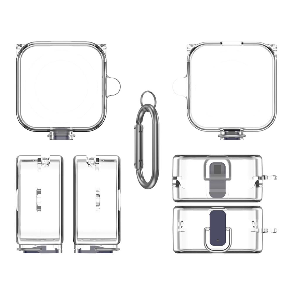 

For Samsung Galaxy Smart Ring Charging Box TPU Case Shockproof TPU Charging Case Protector with Carabiner Clear Protective Cover прозорий