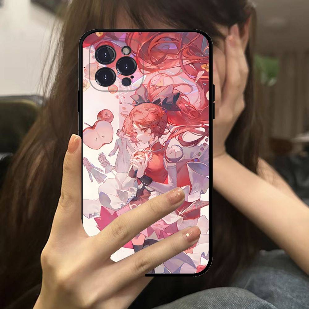 

Cute Anime Puella Magi Madoka Magica Phone Case For IPhone 17 Air 16 15 14 Plus 13 12 Mini 11 Pro Max Black Cover iPhone 16pro max