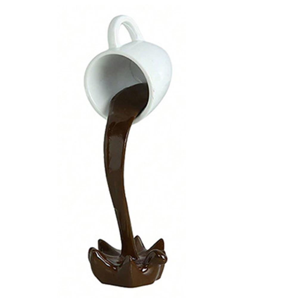 

Resin Floating Coffee Cup Coffee Cup Ornament Floating Spilling Coffee Cup Kitchen Decor B