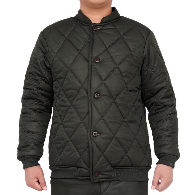 Men's Winter Workwear: Insulated Cotton Jacket & Pants for Cold Protection