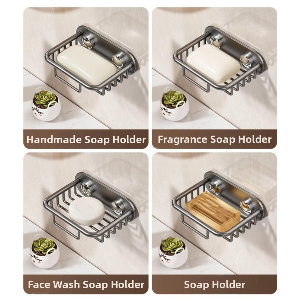 Rustproof Soap Storage Rack Self Adhesive Drainage Soap Holder Shower Storage