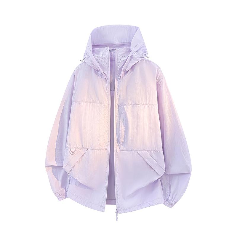 Summer Ice Silk Couple Ultra-thin Breathable Anti-ultraviolet Skin Clothing Outdoor Sunscreen Clothing Jacket