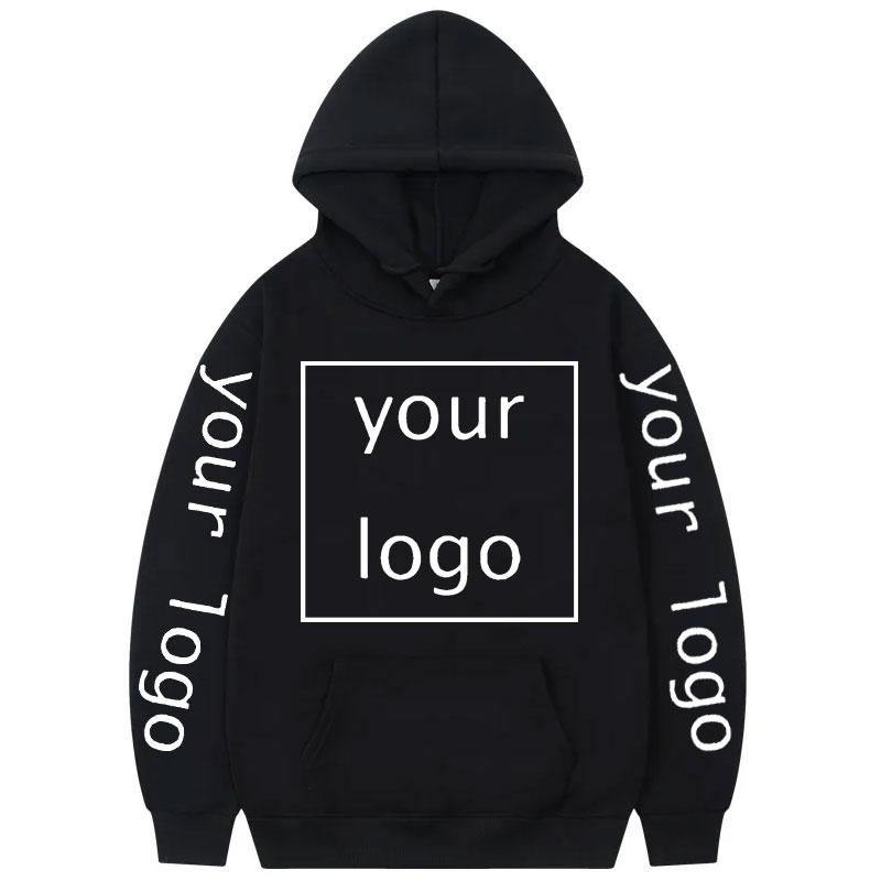 2025 Private Customized Yours LOGO Graphic Print Hoodie Fashion Casual Hooded Sweatshirt Men Women High Quality Fleece Pullovers