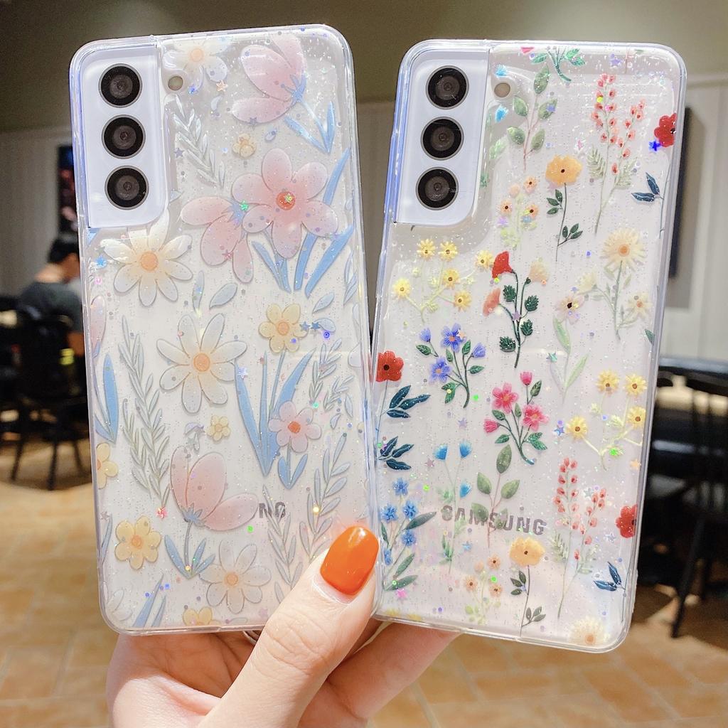 Niche Fresh Floral Mobile Phone Case Suitable for Samsung S25 Galaxy A36S24 S23U Rubber Soft Shell A56A26