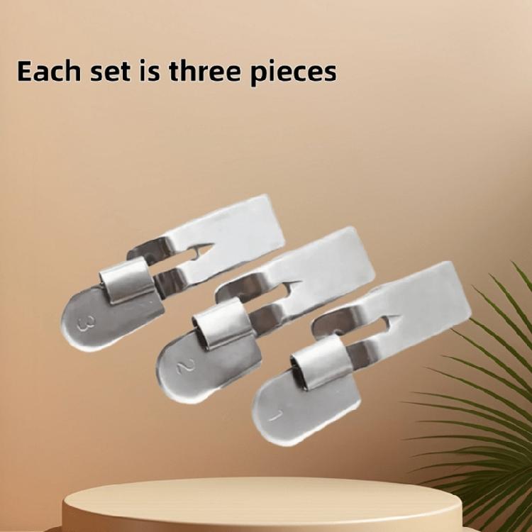 Set of 3 Hemming Guide Presser Feet No Iron Margin Finishing Attachment Strong Metal Sewing Machine Part