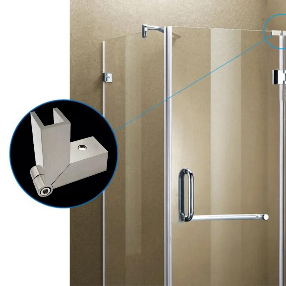 1pc Glass Door Hinge Fixed Clamp Shower Glass Door Clip Connector Bathroom Accessories Cabinet Cupboard Hardware Clamp