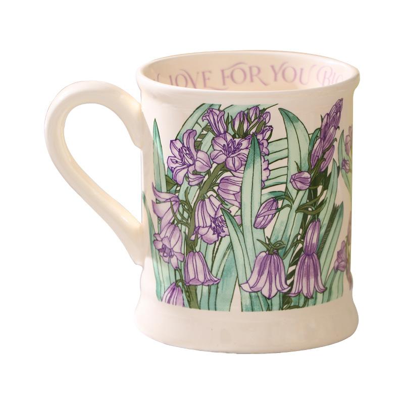 Fioletowy Dzwonek Retro Filiżanka Ceramiczna Kubek Domowy Kubek do Wody Kwiat Ślub Para Urodzinowy Prezent Pamiątka