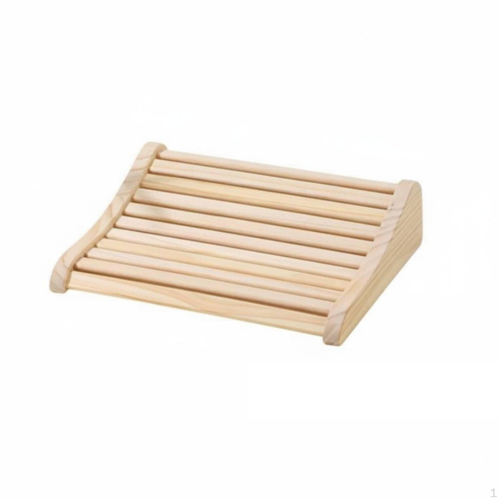 Wooden Sauna Pillow HeatResistant Backrest Stable Base Cervical Support
