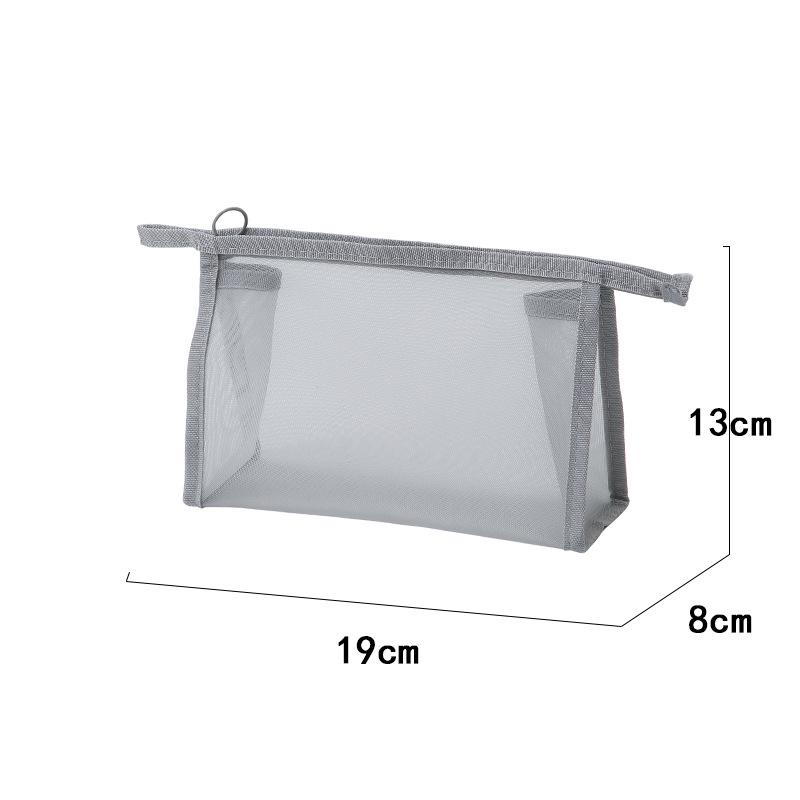 Small Portable Nylon Mesh Makeup Bag with Custom Logo