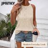 JPNTKY Women's Fashion Casual O-Neck Sleeveless Blouses & Shirts